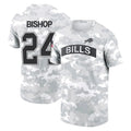 Vanessashop B.Bills #24 Cole Bishop Player Arctic Camo Salute to Service T-Shirt Hoodies Stitched Jerseys
