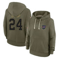 Vanessashop B.Bills #24 Cole Bishop Player Olive Salute to Service Hoodies Stitched Jerseys