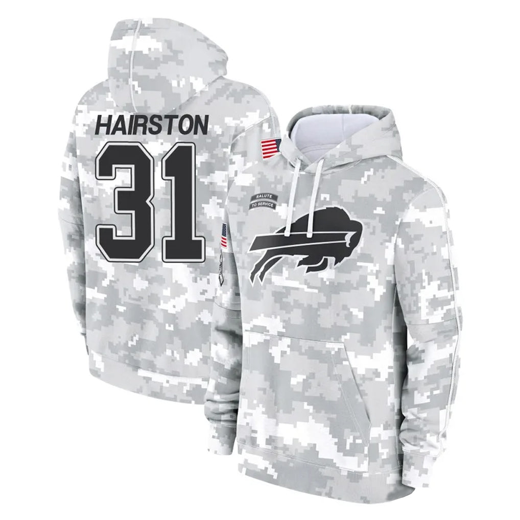 Vanessashop B.Bills #31 Maxwell Hairston Player Arctic Camo Salute to Service Hoodies Limited Stitched Jerseys