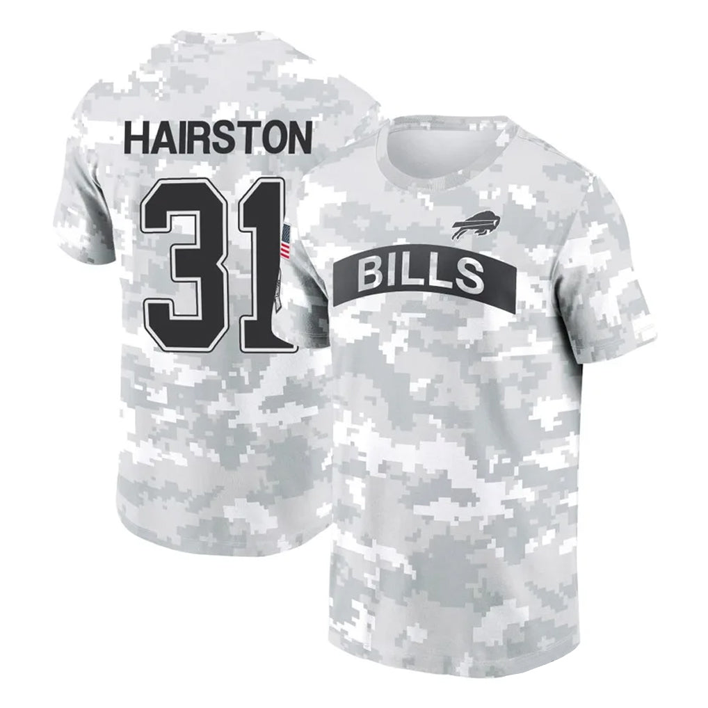 Vanessashop B.Bills #31 Maxwell Hairston Player Arctic Camo Salute to Service T-Shirt Hoodies Stitched Jerseys