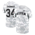 Vanessashop B.Bills #34 Thurman Thomas Player Arctic Camo Salute to Service T-Shirt Hoodies Stitched Jerseys