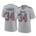 Vanessashop B.Bills #34 Thurman Thomas Player Gray Fashion Home Game Stitched Jerseys