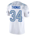 Vanessashop B.Bills #34 Thurman Thomas Player White Rivalries Collection Vapor Limited Stitched Jerseys