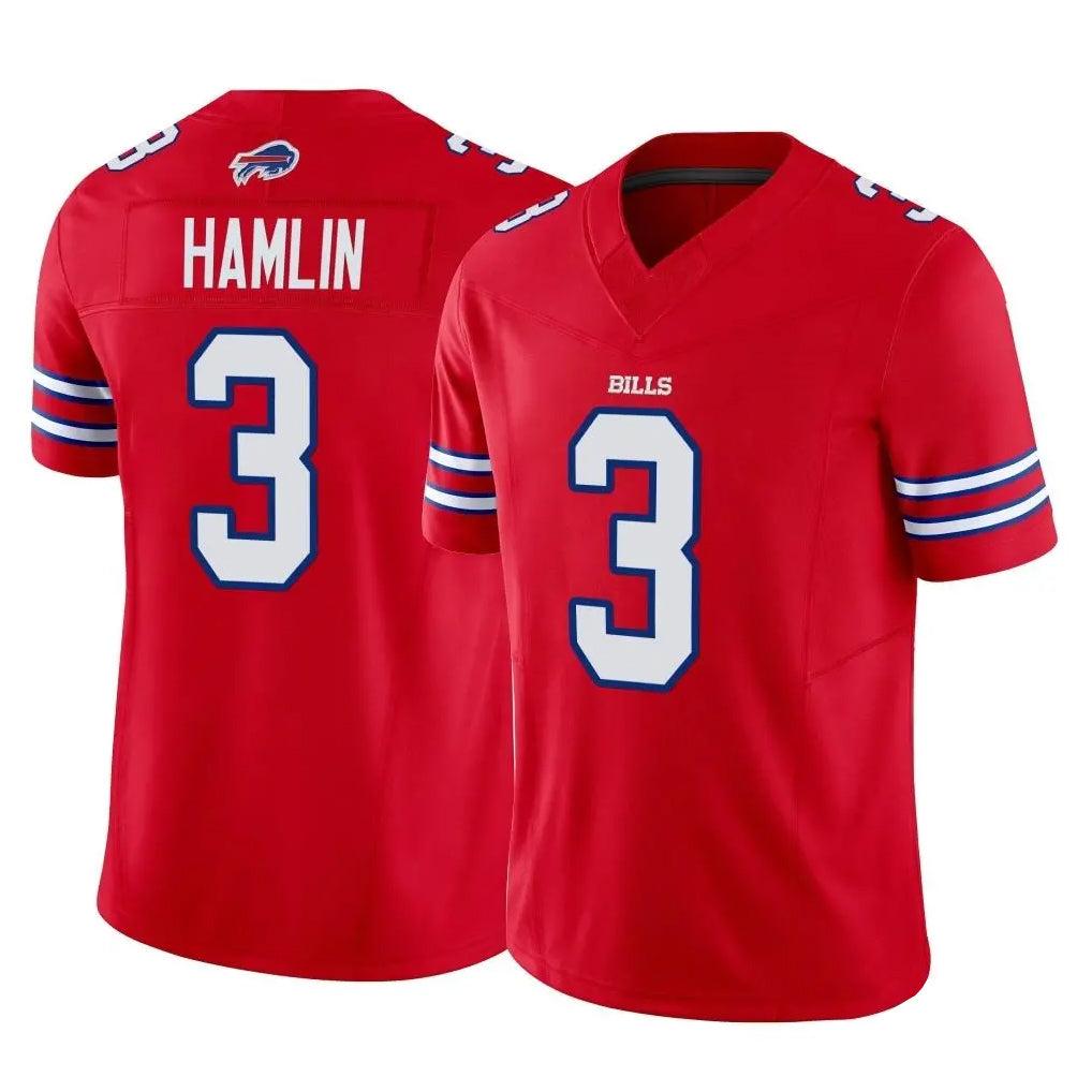 Vanessashop B.Bills #3 Damar Hamlin Player Red Vapor F.U.S.E. Jersey Limited Home Game Stitched Jerseys