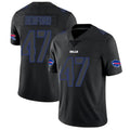 Vanessashop B.Bills #47 Christian Benford Player Black Impact Limited Stitched Jerseys