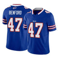 Vanessashop B.Bills #47 Christian Benford Player Royal Vapor F.U.S.E. Limited Home Game Stitched Jerseys