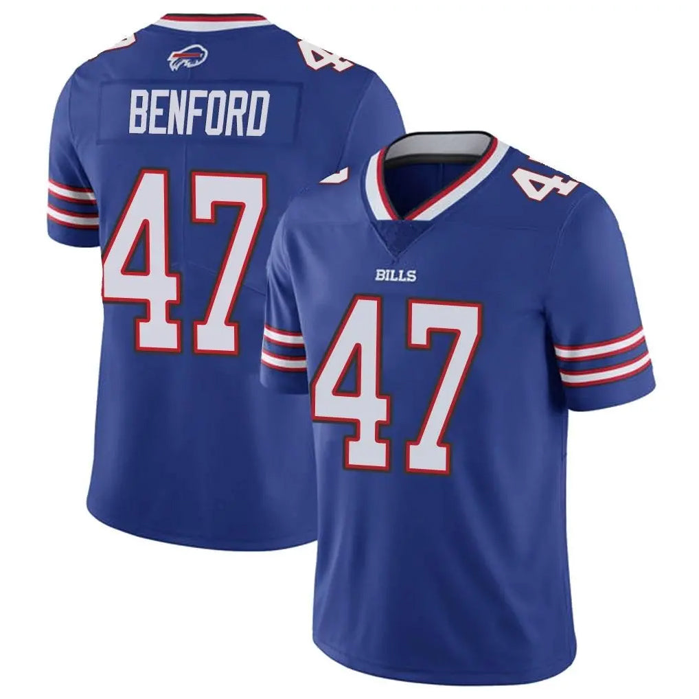 Vanessashop B.Bills #47 Christian Benford Player Royal Vapor Untouchable Limited Stitched Jerseys