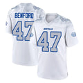 Vanessashop B.Bills #47 Christian Benford Player White Rivalries Collection Limited Stitched Jerseys