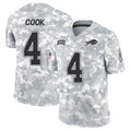 Vanessashop B.Bills #4 James Cook III Player Arctic Camo Salute to Service Limited Stitched Jerseys