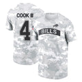Vanessashop B.Bills #4 James Cook III Player Arctic Camo Salute to Service T-Shirt Hoodies Stitched Jerseys