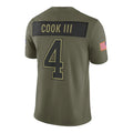 Vanessashop B.Bills #4 James Cook III Player Olive Salute to Service Limited Home Game Stitched Jerseys