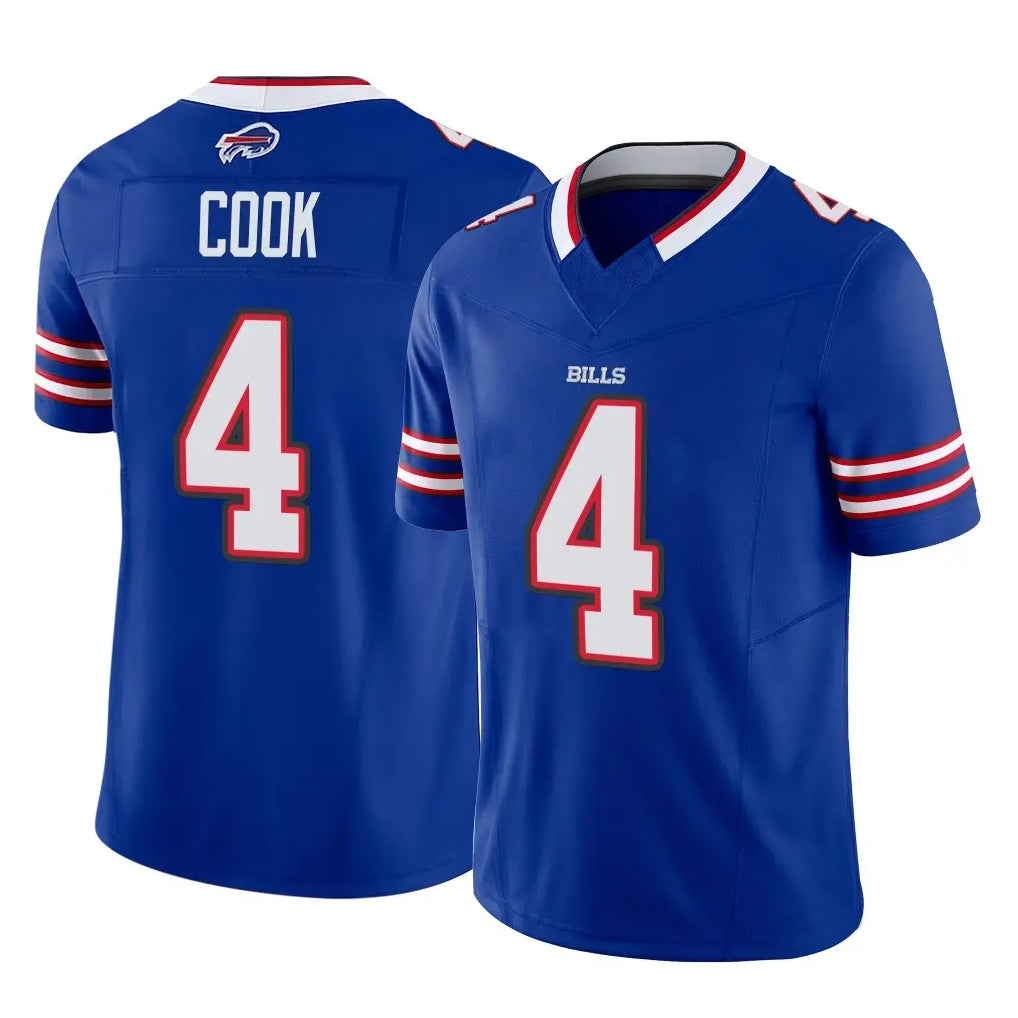 Vanessashop B.Bills #4 James Cook III Player Royal Vapor F.U.S.E. Limited Home Game Stitched Jerseys