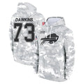 Vanessashop B.Bills #73 Dion Dawkins Player Arctic Camo Salute to Service Hoodies Stitched Jerseys