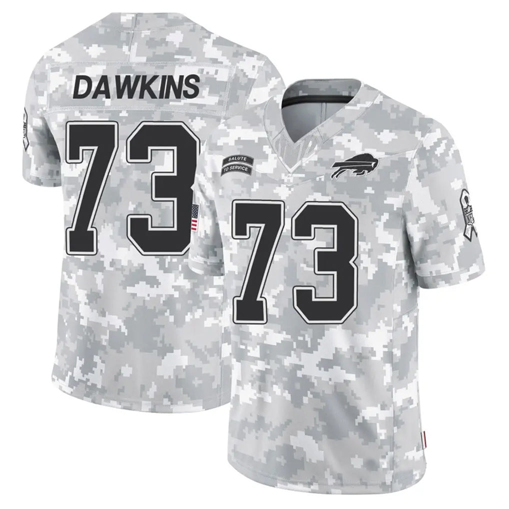 Vanessashop B.Bills #73 Dion Dawkins Player Arctic Camo Salute to Service Limited Stitched Jerseys
