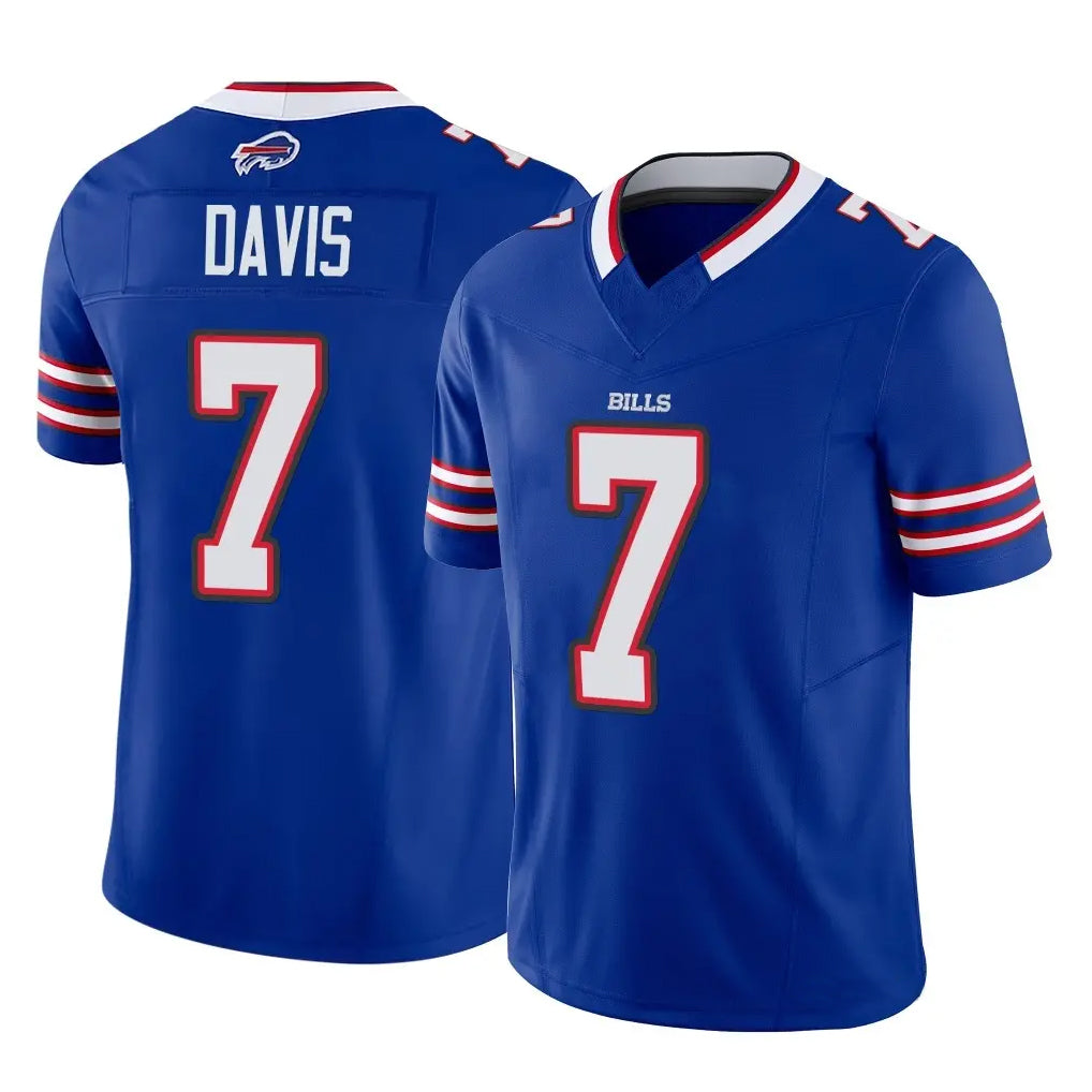 Vanessashop B.Bills #7 Ray Davis Player Royal Vapor F.U.S.E. Limited Game Stitched Jerseys