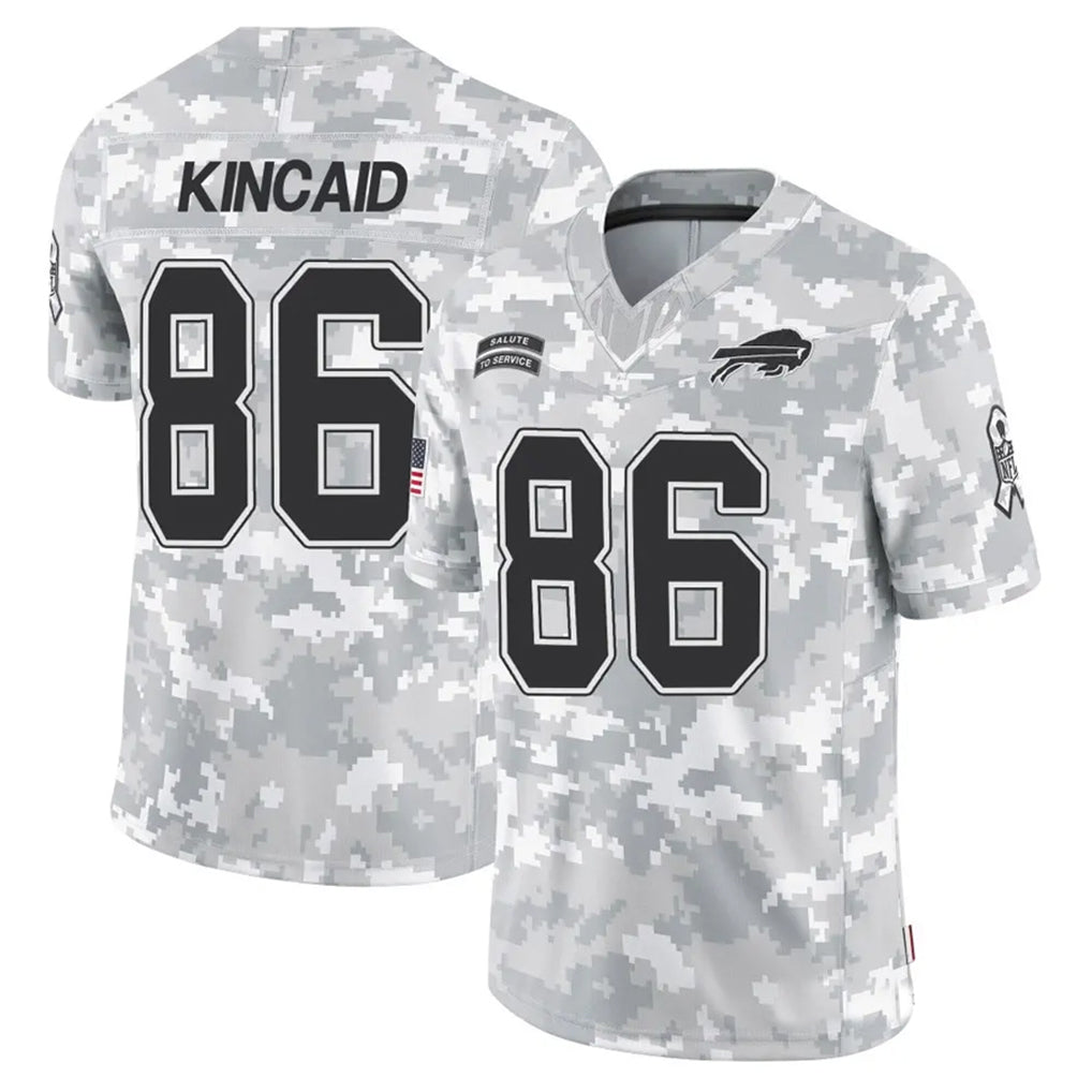 Vanessashop B.Bills #86 Dalton Kincaid Player Arctic Camo Salute to Service Limited Stitched Jerseys