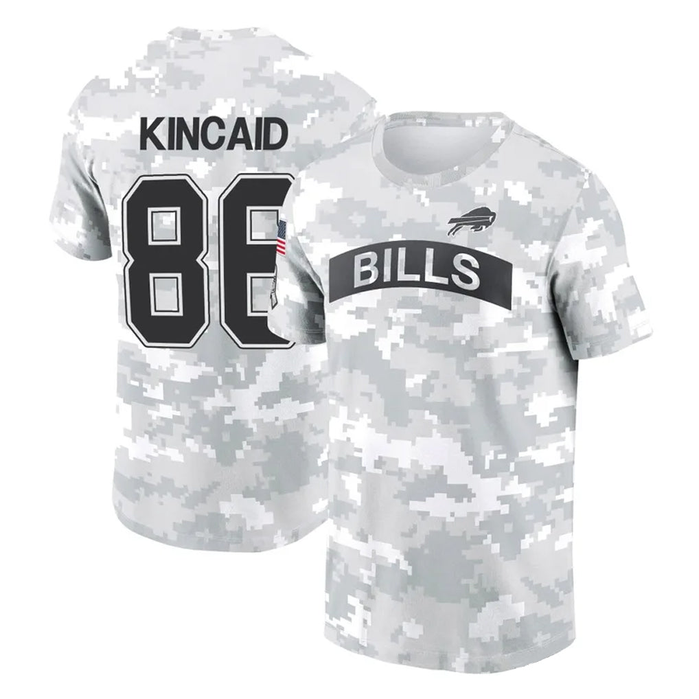 Vanessashop B.Bills #86 Dalton Kincaid Player Arctic Camo Salute to Service T-Shirt Hoodies Stitched Jerseys