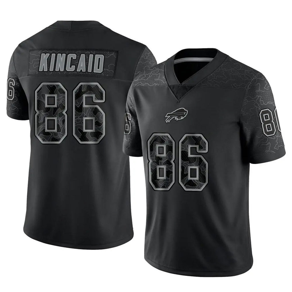 Vanessashop B.Bills #86 Dalton Kincaid Player Black RFLCTV Limited Stitched Jerseys