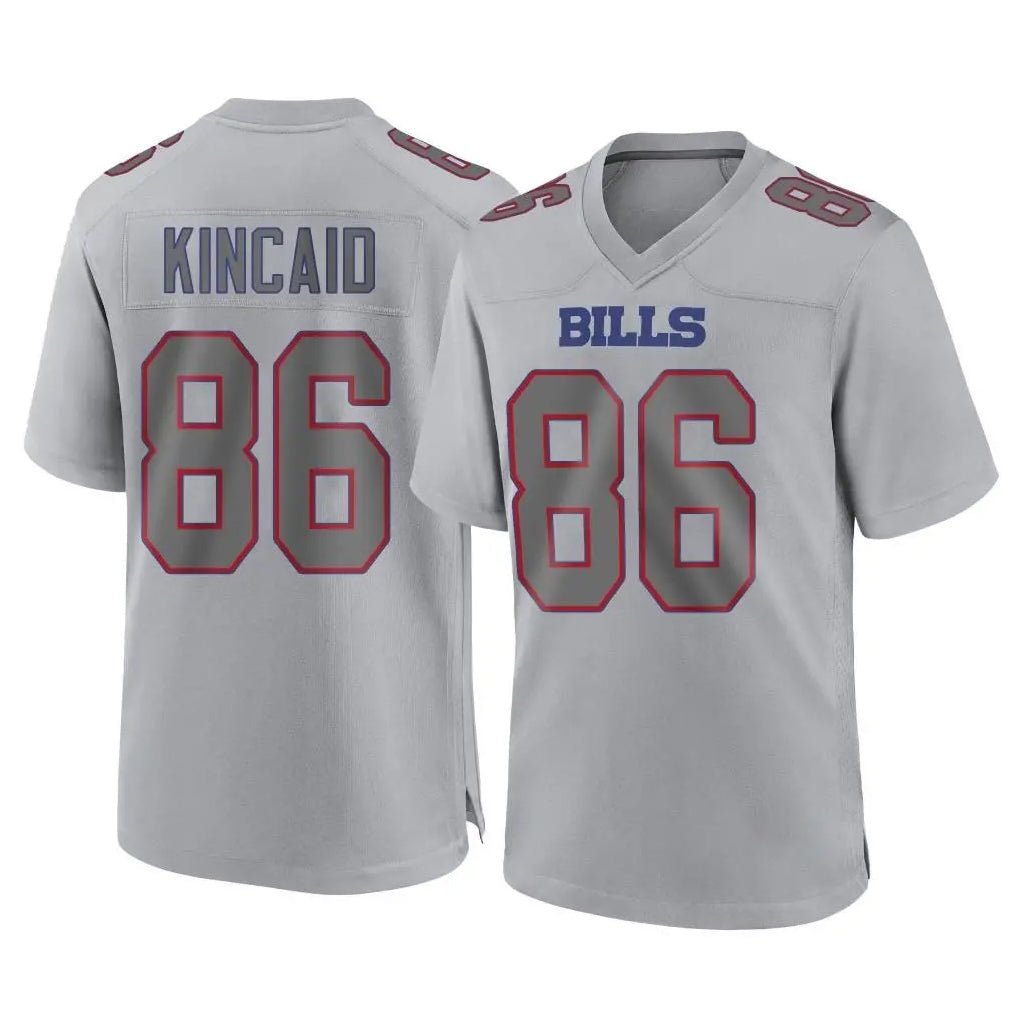 Vanessashop B.Bills #86 Dalton Kincaid Player Gray Fashion Home Game Stitched Jerseys