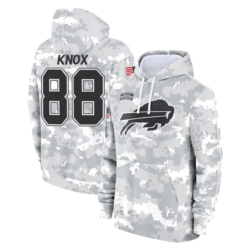 Vanessashop B.Bills #88 Dawson Knox Player Arctic Camo Salute to Service Hoodies Stitched Jerseys