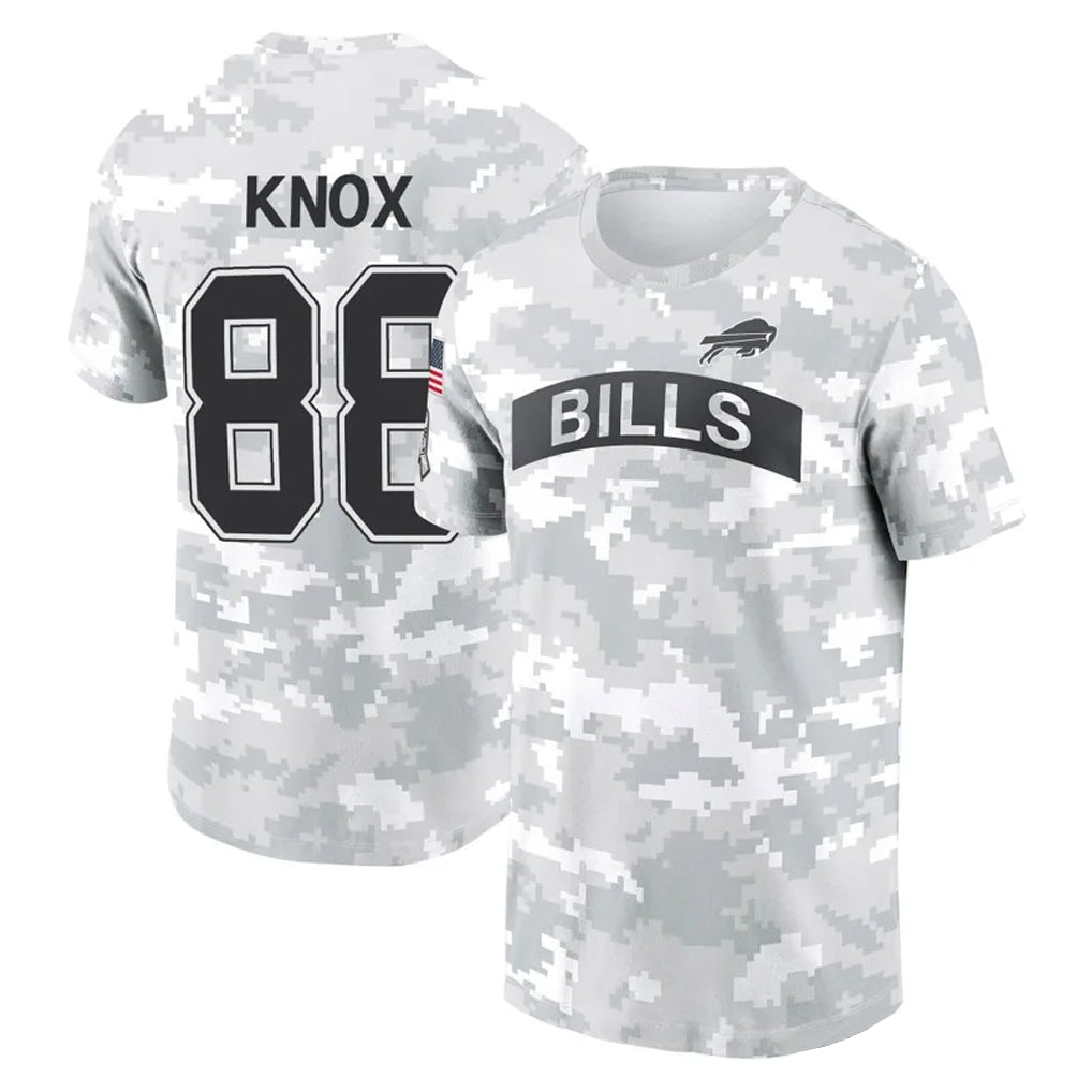 Vanessashop B.Bills #88 Dawson Knox Player Arctic Camo Salute to Service T-Shirt Hoodies Stitched Jerseys