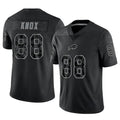 Vanessashop B.Bills #88 Dawson Knox Player Black RFLCTV Limited Game Stitched Jerseys