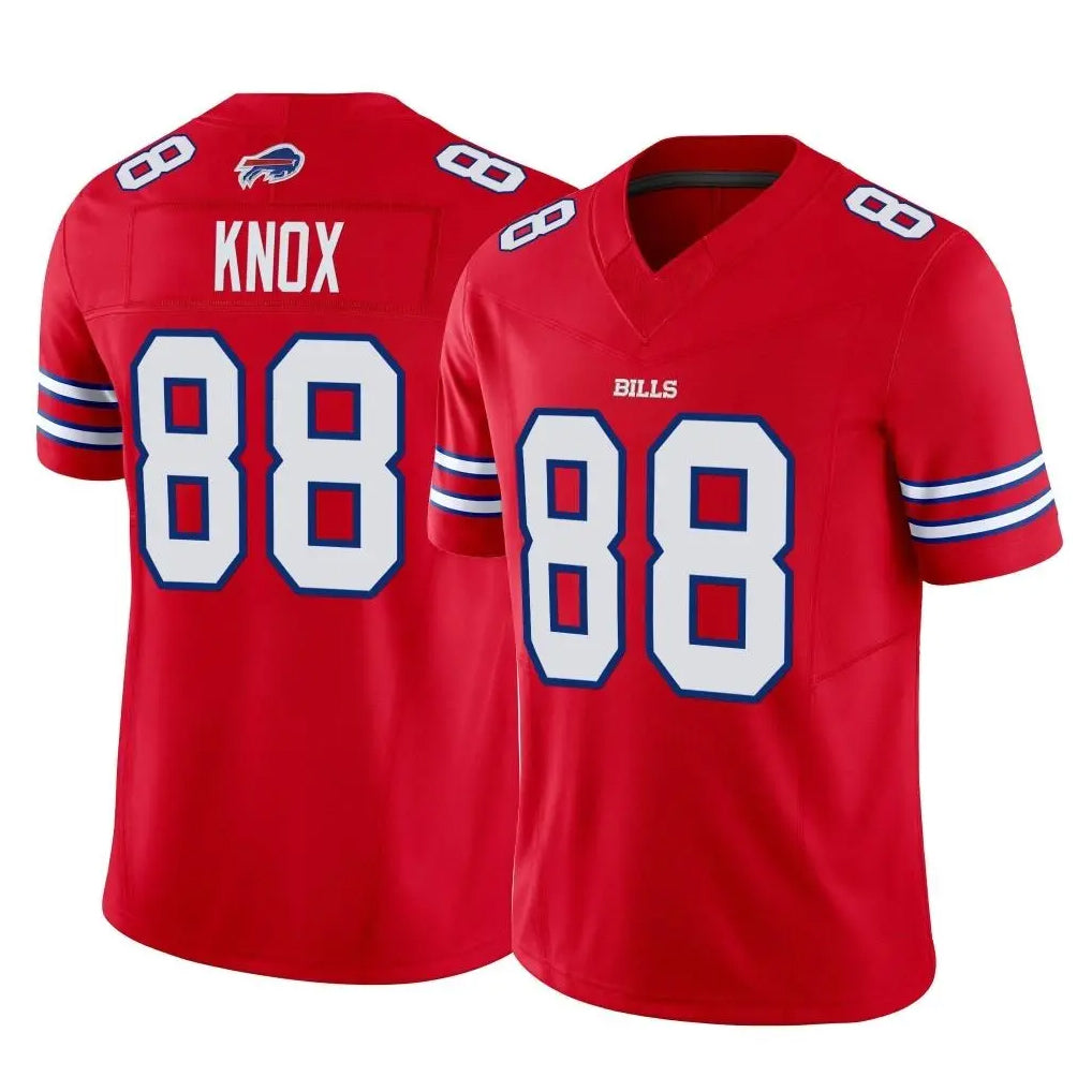 Vanessashop B.Bills #88 Dawson Knox Player Red Vapor F.U.S.E. Limited Home Game Stitched Jerseys