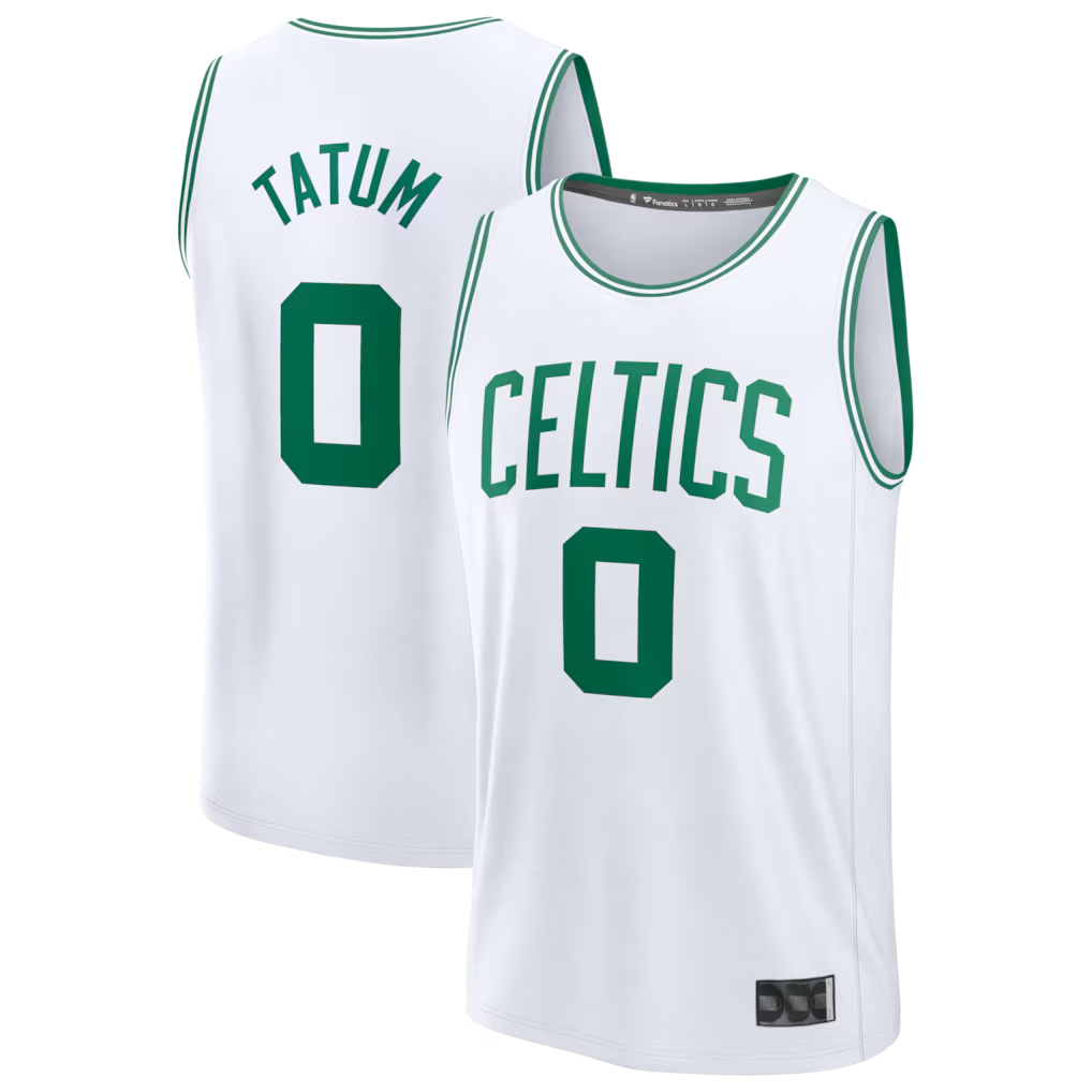 Vanessashop B.Celtics #0 Jayson Tatum White Fast Break Replica Player Jerseys - Association Edition
