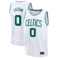 Vanessashop B.Celtics #0 Jayson Tatum White Fast Break Replica Player Jerseys - Association Edition