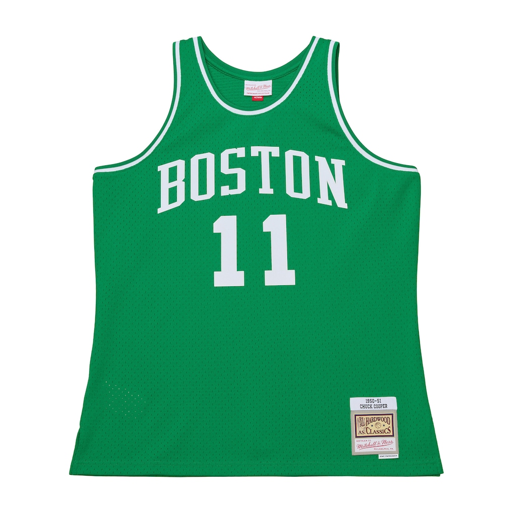 Vanessashop B.Celtics #11 Chuck Cooper Mitchell & Ness Kelly Green 1950-51 Pioneers Swingman Jerseys