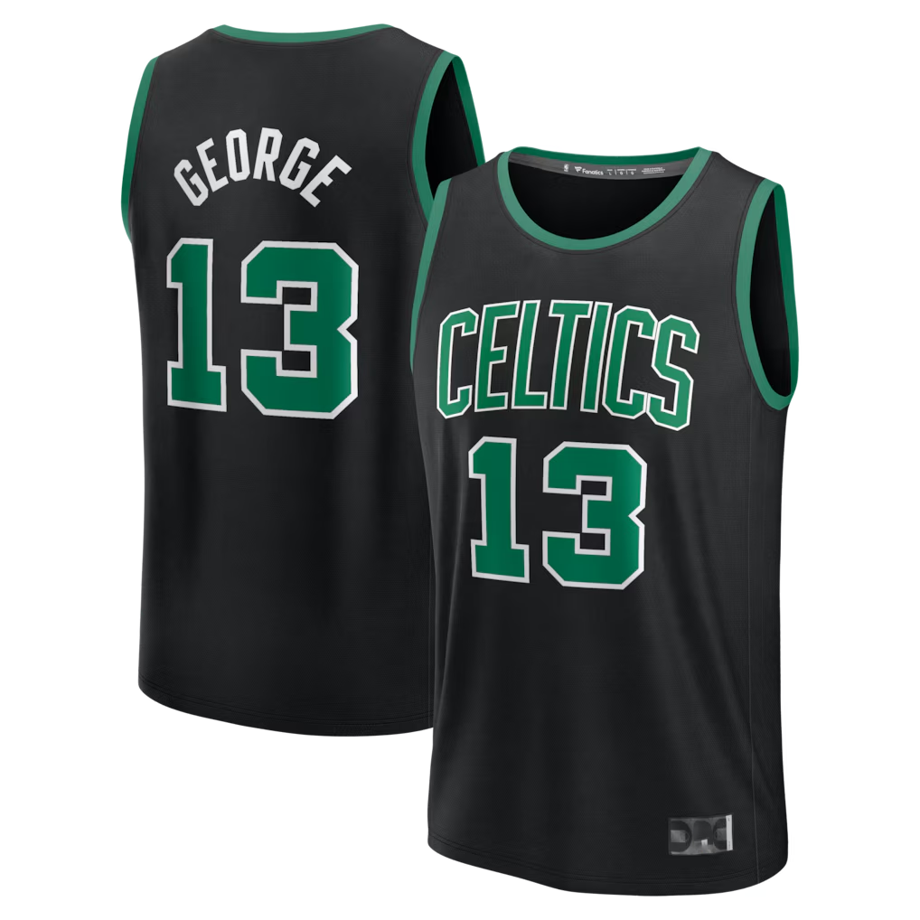 Vanessashop B.Celtics #13 Paul George  Black Fast Break Replica Jerseys - Statement Edition