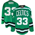 Vanessashop B.Celtics #33 Larry Bird Mitchell & Ness Kelly Green Big & Tall Hockey Jerseys