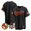 Vanessashop B.Orioles Black 30th Anniversary of 2131 Home Game Blank Player Stitched Jerseys