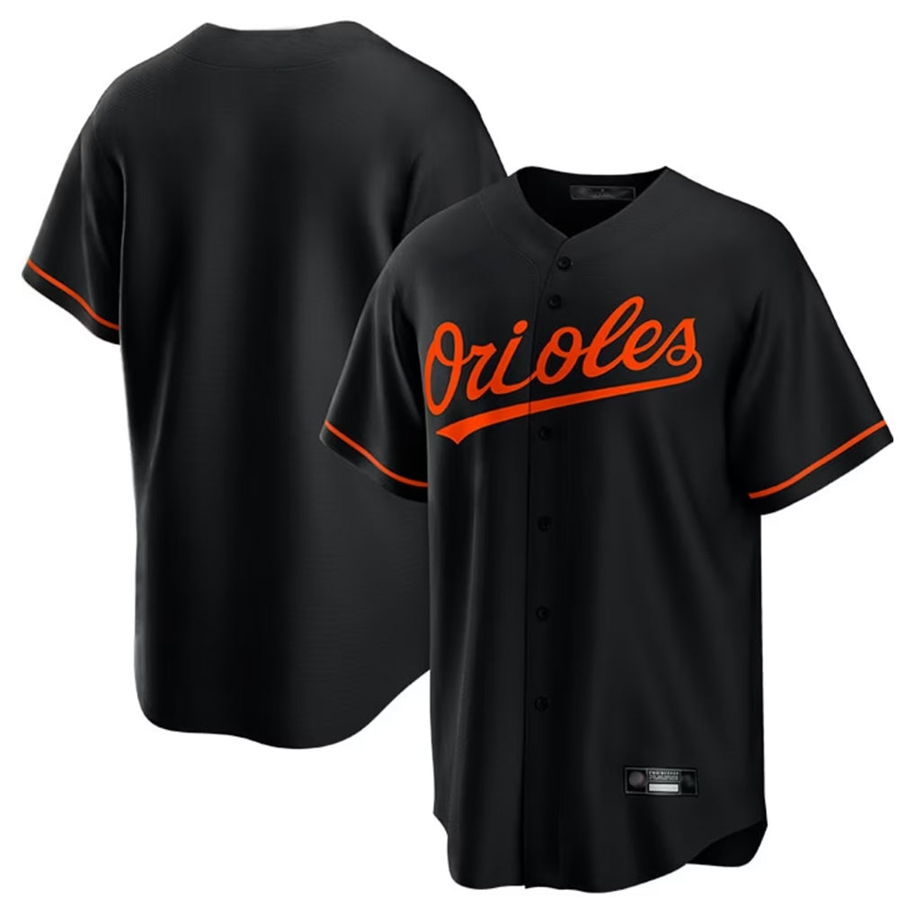 Vanessashop B.Orioles Black Home Game Blank Player Stitched Jerseys