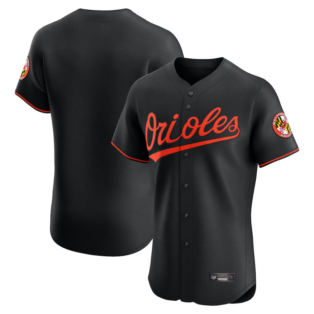 Vanessashop B.Orioles Black Limited Elite Home Game Blank Player Stitched Jerseys