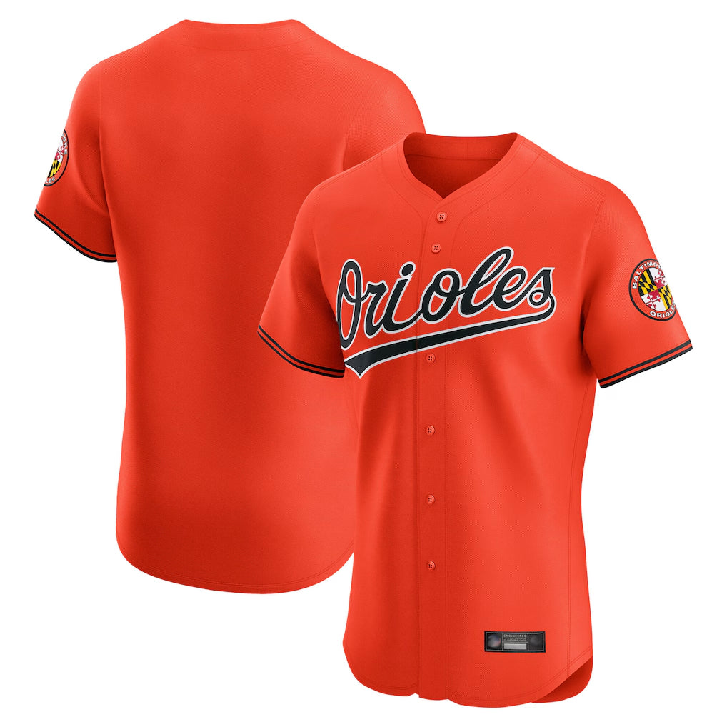 Vanessashop B.Orioles Orange Limited Elite Home Game Blank Player Stitched Jerseys