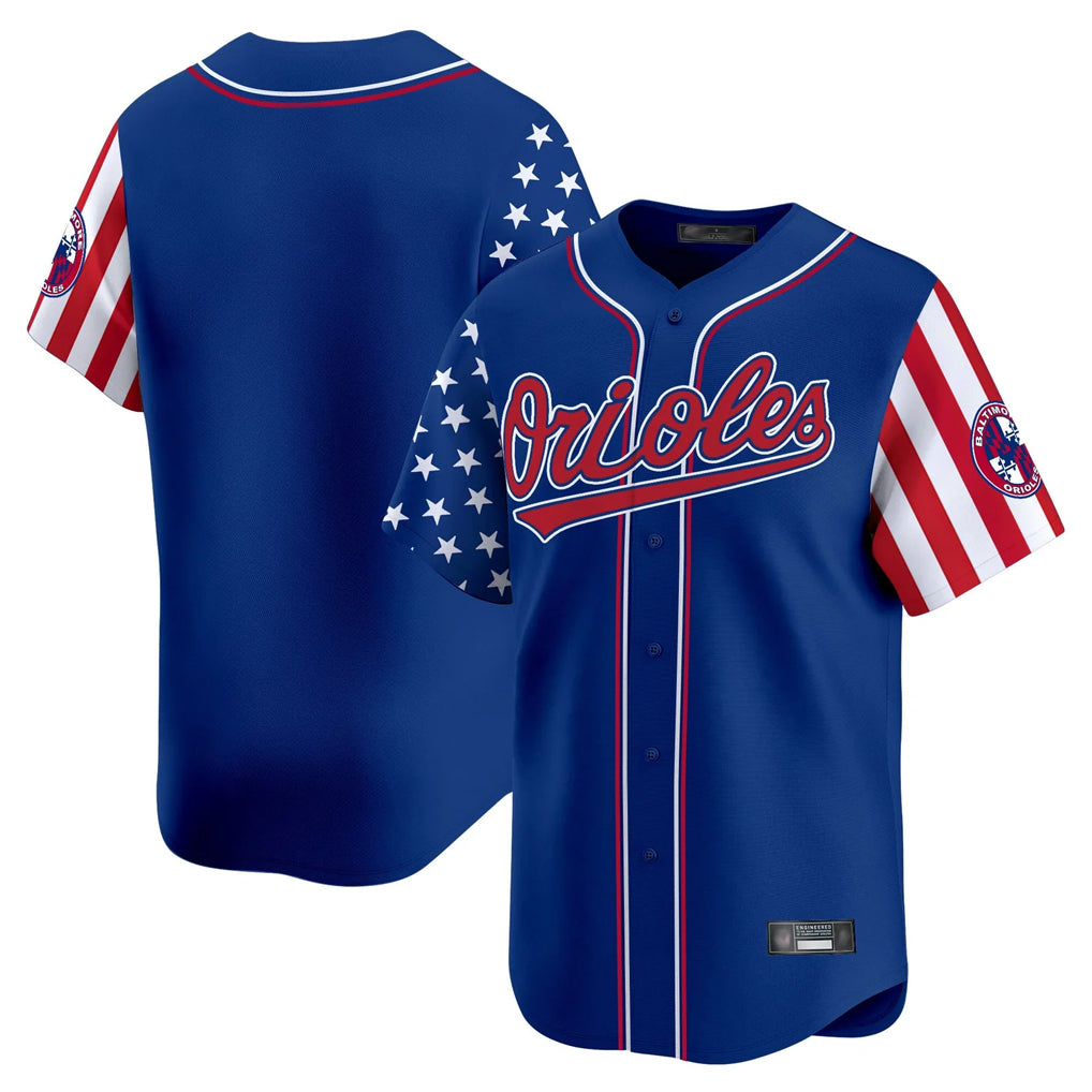 Vanessashop B.Orioles Royal Independence Day Vapor Premier Limited Home Game Blank Player Stitched Jerseys