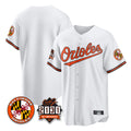 Vanessashop B.Orioles White 30th Anniversary of 2131 Home Game Blank Player Stitched Jerseys