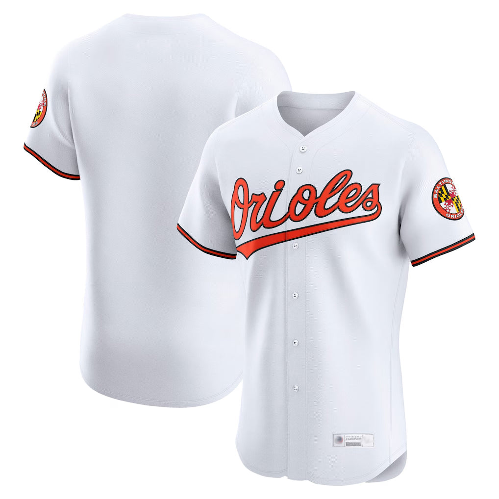Vanessashop B.Orioles White Limited Elite Home Game Blank Player Stitched Jerseys