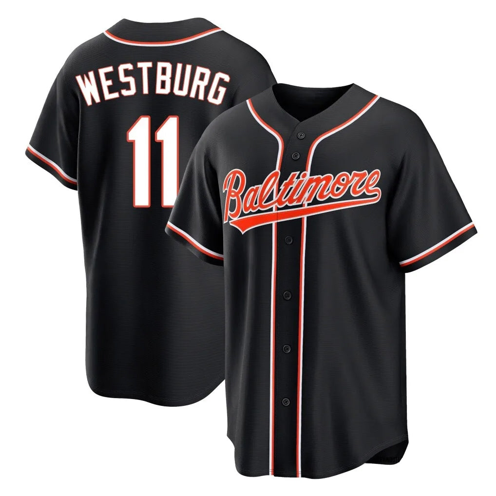 Vanessashop B.Orioles #11 Jordan Westburg Player Black Snake Skin City Home Game Stitched Jerseys