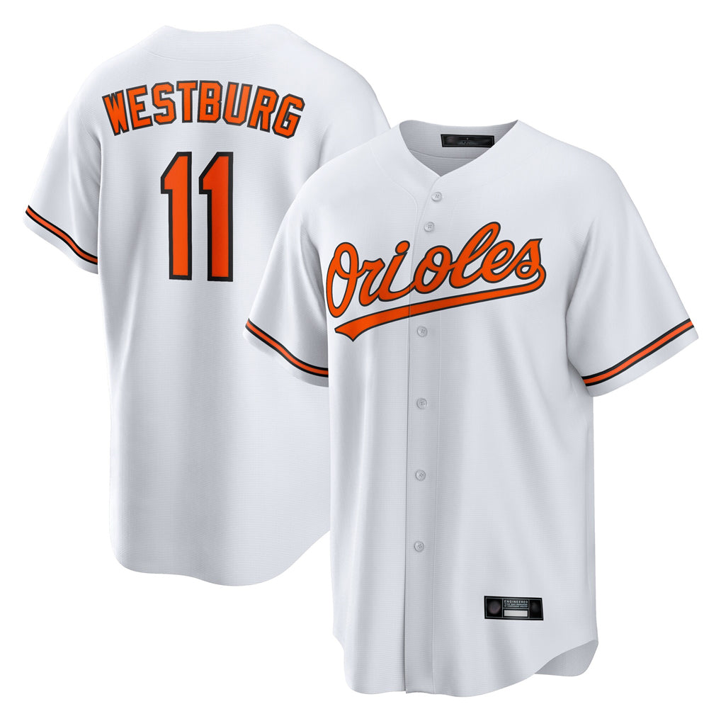 Vanessashop B.Orioles #11 Jordan Westburg Player White Home Game Stitched Jerseys