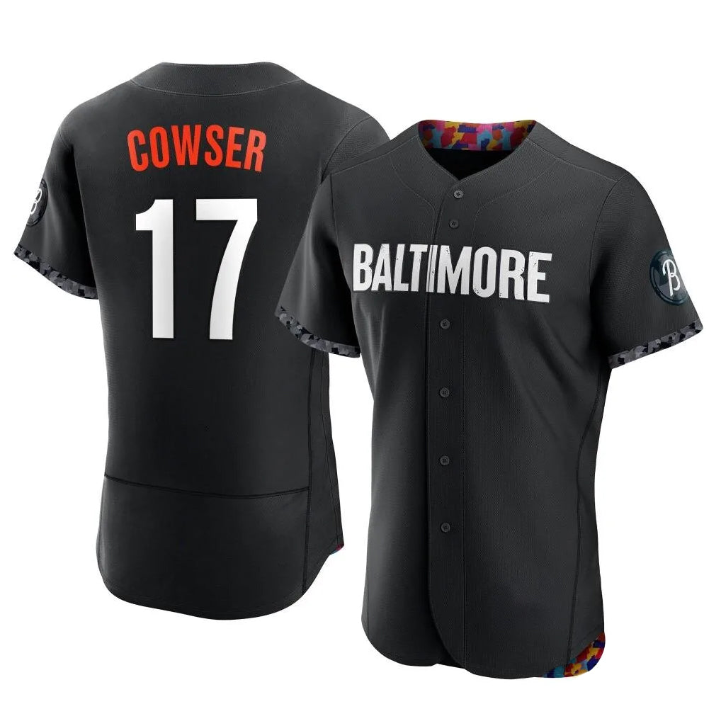 Vanessashop B.Orioles #17 Colton Cowser Player Black City Connect Limited Elite Home Game Stitched Jerseys