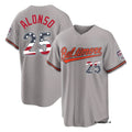 Vanessashop B.Orioles #25 Pete Alonso Player Gray USA 250 Fourth of July Home Game Stitched Jerseys