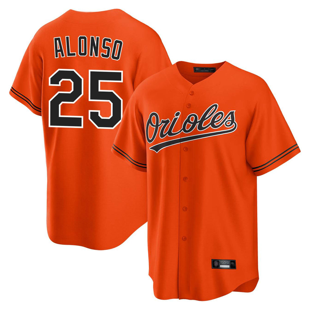 Vanessashop B.Orioles #25 Pete Alonso Player Orange Home Game Stitched Jerseys
