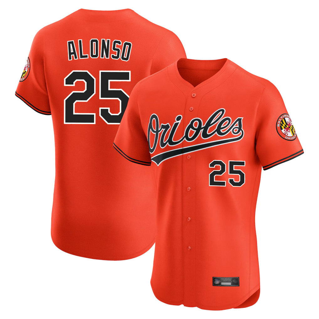 Vanessashop B.Orioles #25 Pete Alonso Player Orange Limited Elite Home Game Stitched Jerseys