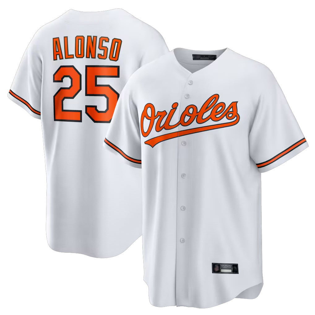 Vanessashop B.Orioles #25 Pete Alonso Player White Home Game Stitched Jerseys