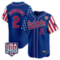Vanessashop B.Orioles #2 Gunnar Henderson Player Royal USA 250 Independence Day Vapor Premier Limited Home Game Stitched Jerseys