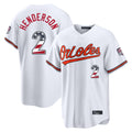 Vanessashop B.Orioles #2 Gunnar Henderson Player White USA 250 Fourth of July Home Game Stitched Jerseys