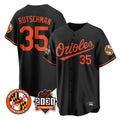Vanessashop B.Orioles #35 Adley Rutschman Black 30th Anniversary of 2131 Home Game Stitched Jerseys