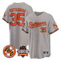 Vanessashop B.Orioles #35 Adley Rutschman Gray 30th Anniversary of 2131 Home Game Stitched Jerseys